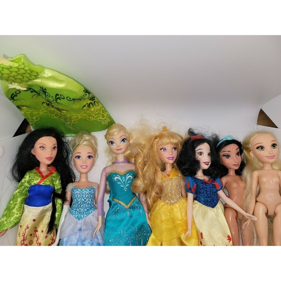 7 Disney Princess Shimmering Dreams Collection Dolls Lot - Picture 1 of 11